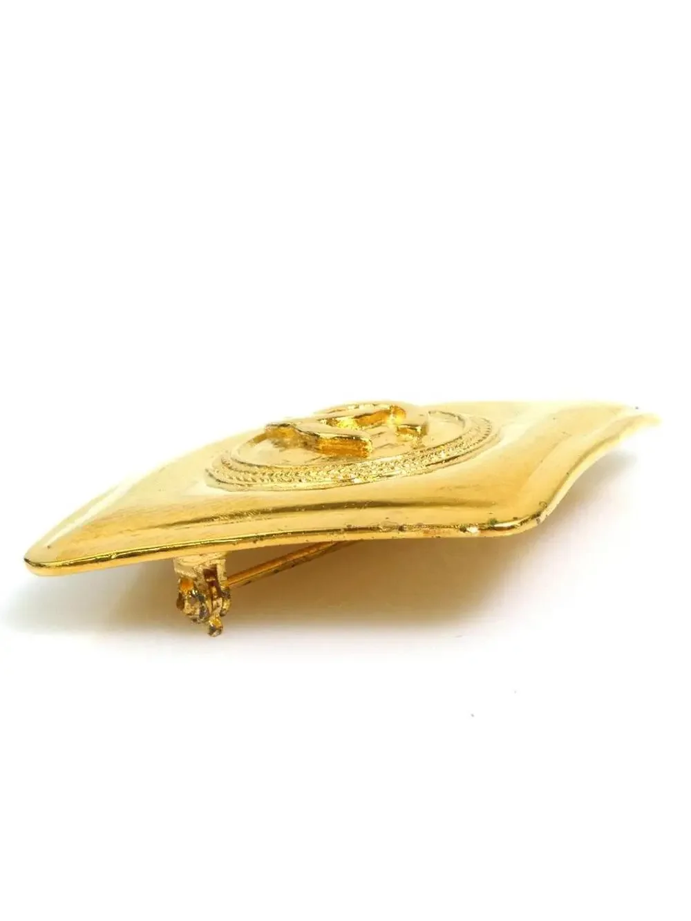 Auth Chanel Cc Logo Brooch Gold Metal - #300089C32B